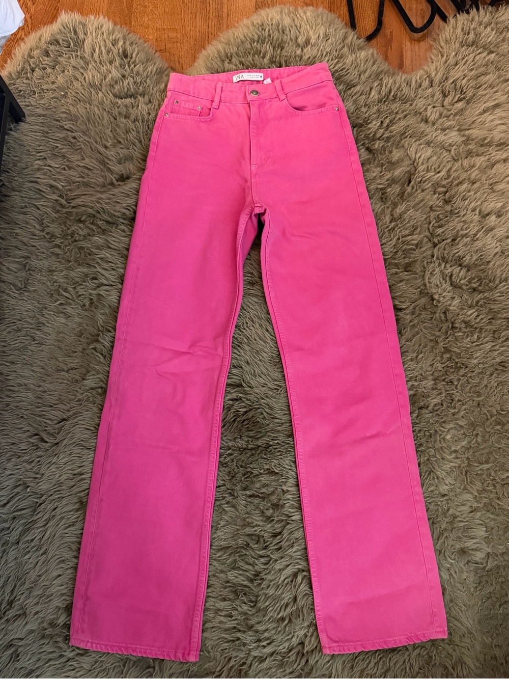Zara Pink Straight-Leg Women's Jeans